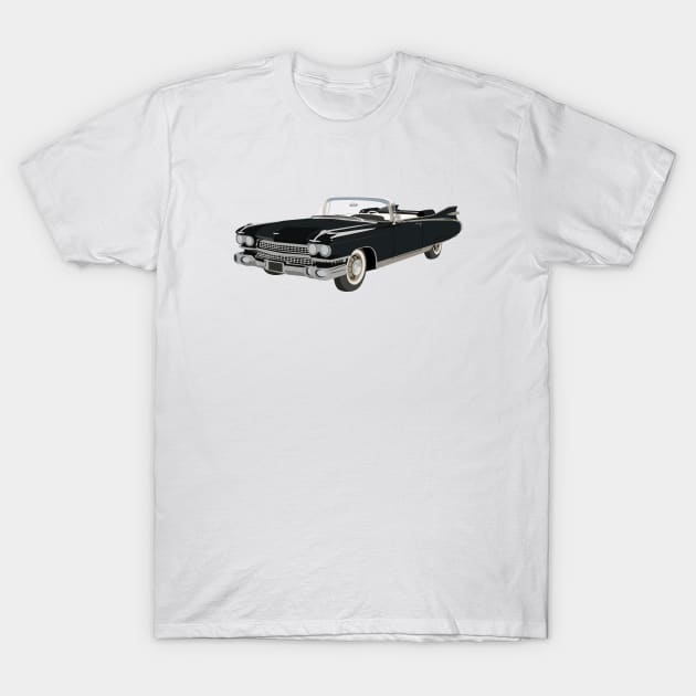 Black Vintage Luxury Car T-Shirt by NorseTech